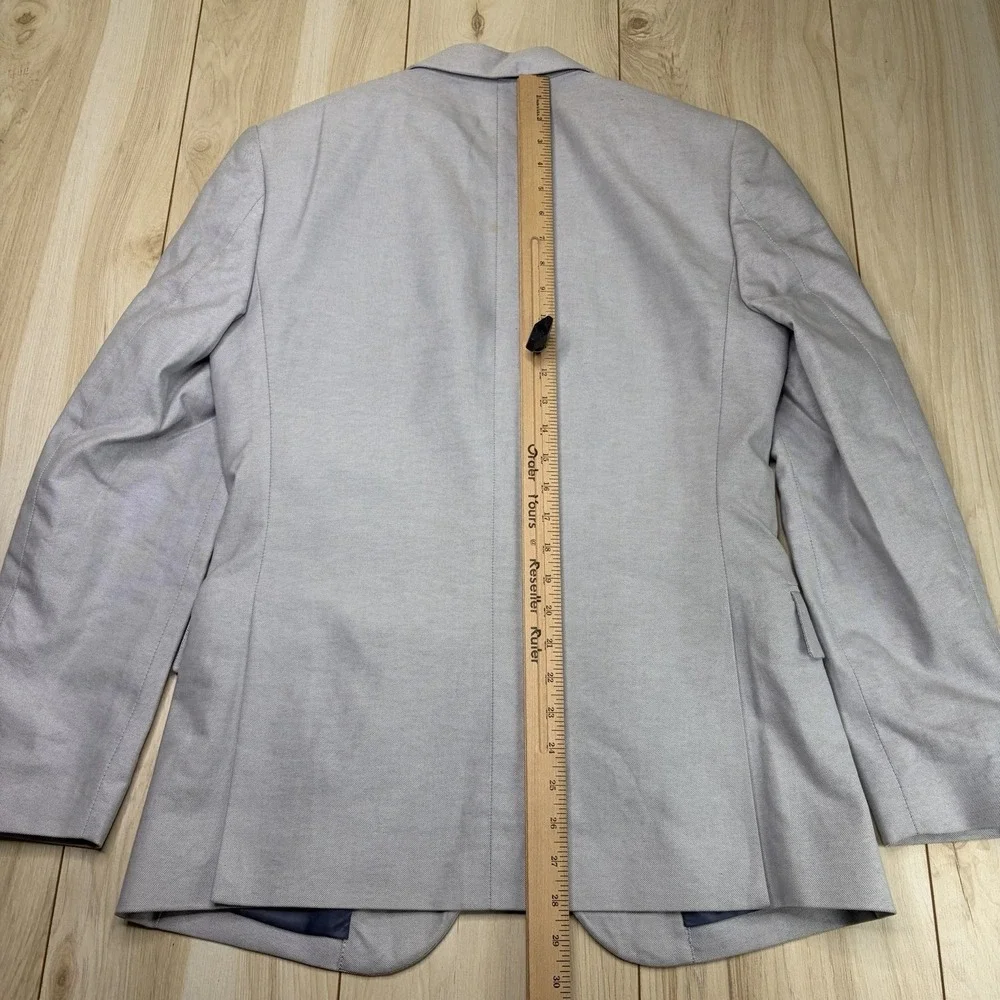 J. Crew Thompson Nailhead Gray Cotton Suit Mens 36S 31x30